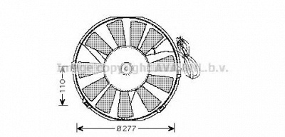 AVA QUALITY COOLING ol7523 -  Вентилятор, охлаждение двигателя